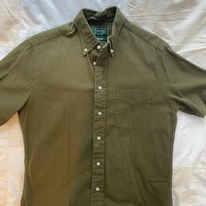 Gitman Bros Vintage SS Seersucker Green Shirt